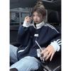 Men's Autumn Slim Fit Stand-Collar Three-Stripes Embroidered Baseball Jacket