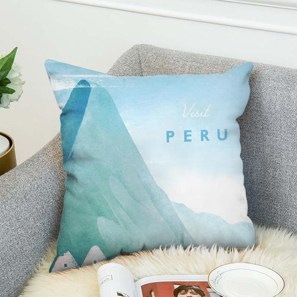 H-Henry Art Pillow Case For Car Sofa Decorative Home Double-sided Print Plush Square Throw Pillow Cushion Cover
