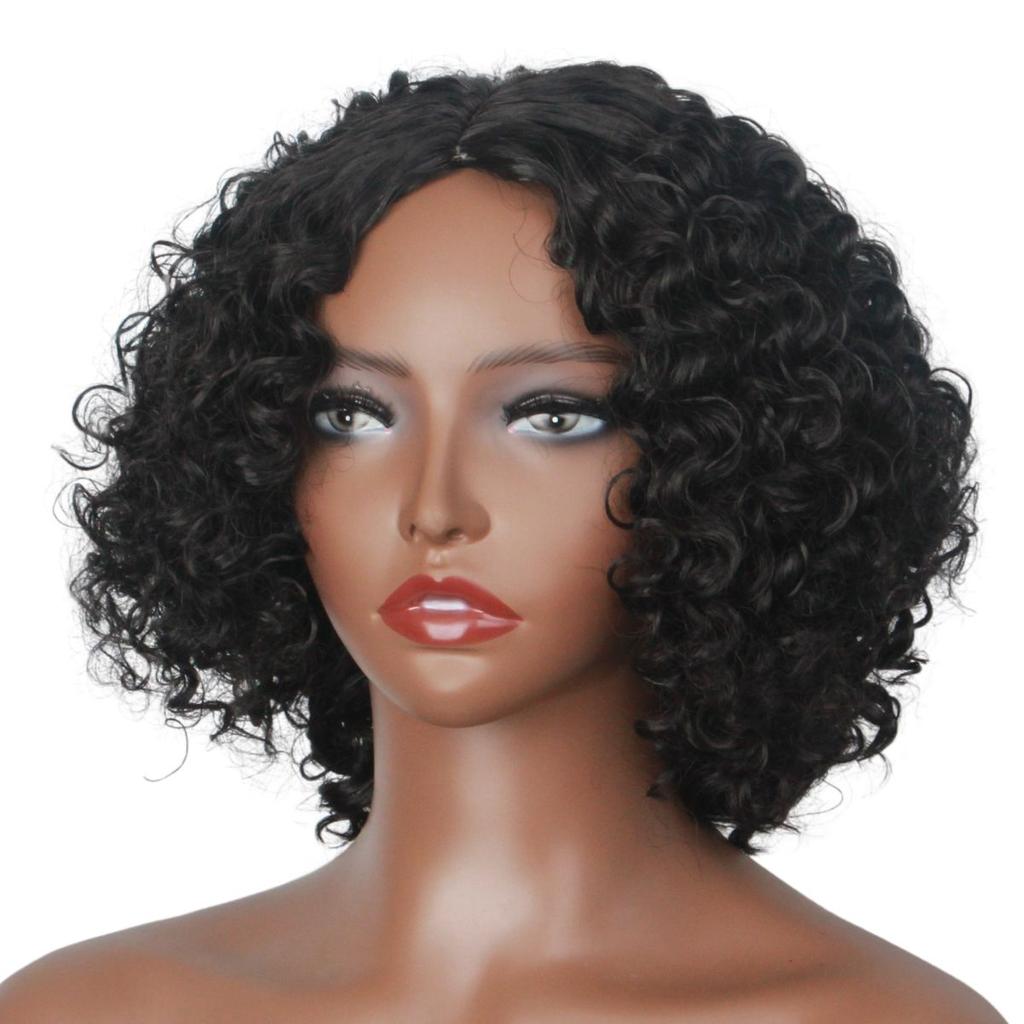 Black African Roll Short Chemical Fiber Synthetic Wig Holiday Party Birthday Party Daily Ware