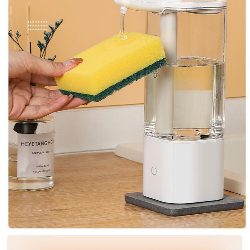 550ml Berührungsloser Automatischer Seifenspender USB Wiederaufladbar Hohe Kapazität Küche Badezimmer Flüssigwaschmittel Handspender