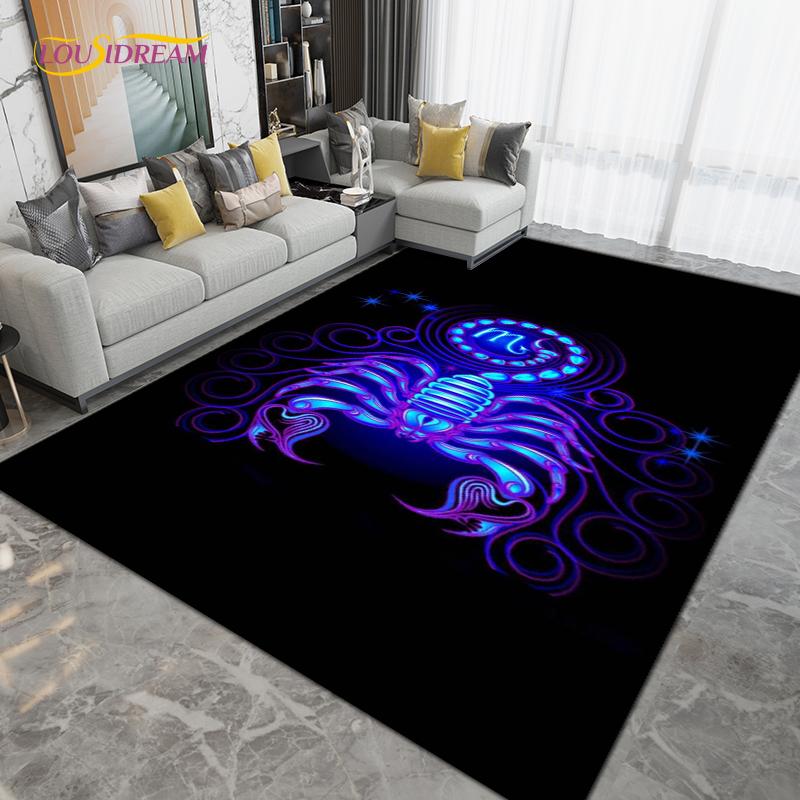 Skorpion Skorpion Bereichsteppich Groß, Teppich für Wohnzimmer Schlafzimmer Sofa Dekoration, Küche Badezimmer Fußmatte Rutschfeste Bodenmatte