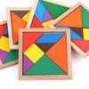 Kinder Montessori Holz Tangram Puzzle Holz Spielzeug Bunte IQ Spiel Brain Teaser Intelligente Pädagogisches Spielzeug für Kinder