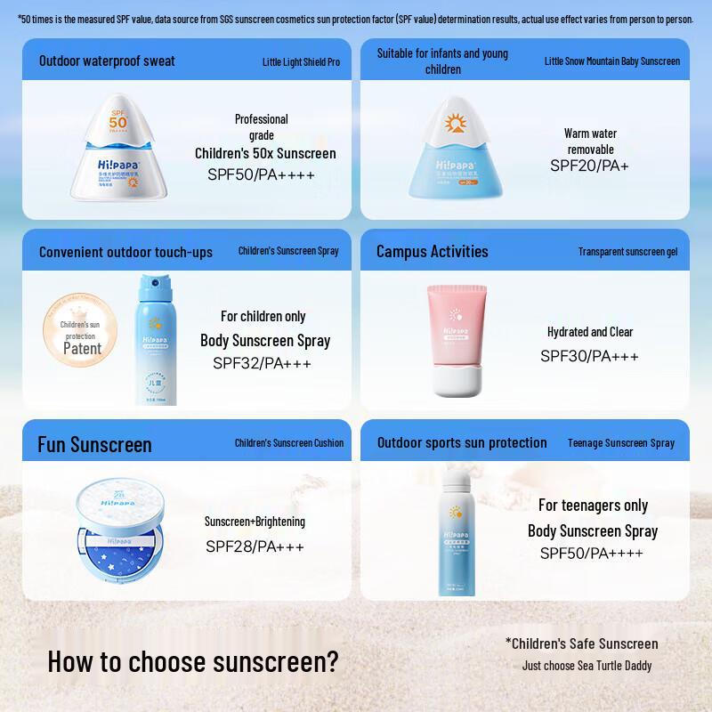 Hi!papa Kids & Baby Sun Protection Range