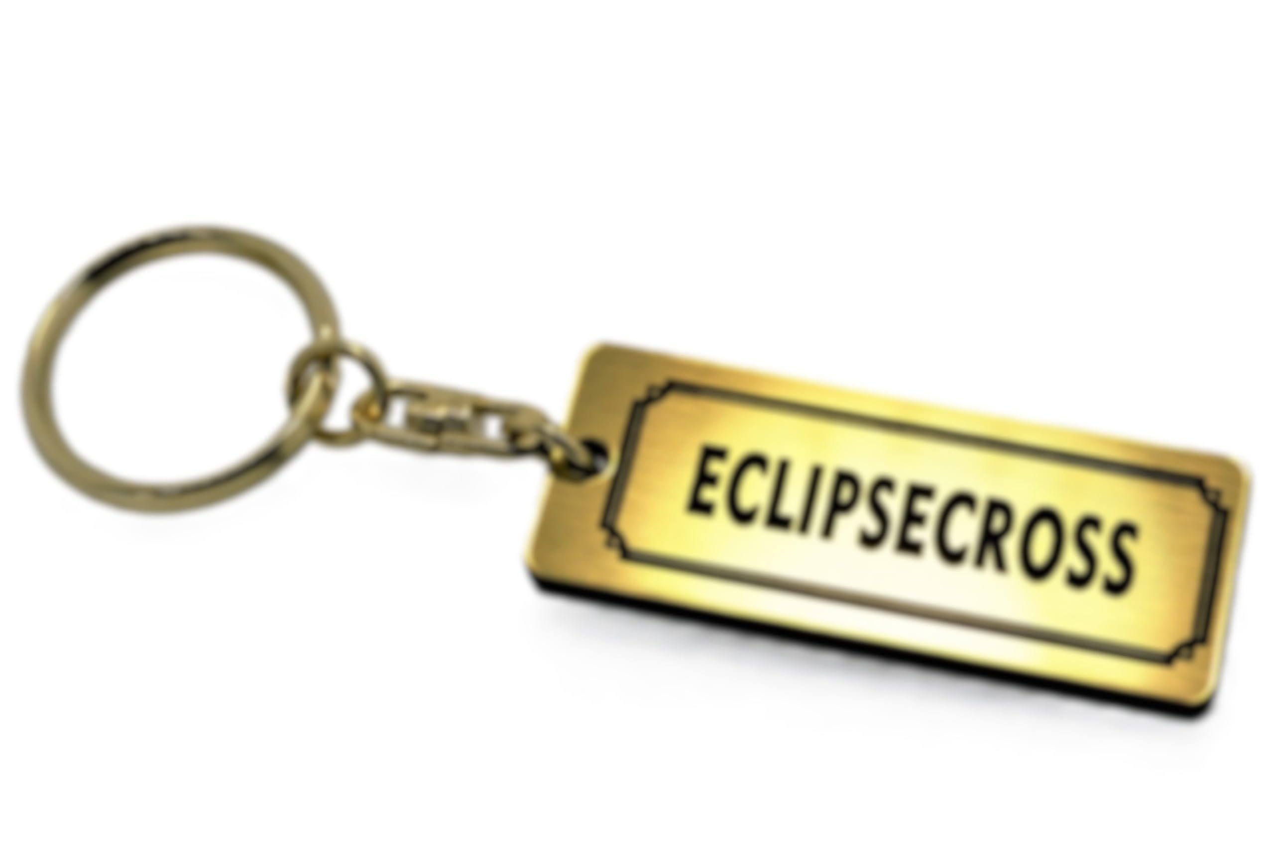 A-549-1 Eclipse Cross Gold Black Double Ring Acrylic Original Keychain чёрный