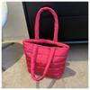 Large Capacity Solid Color Simple Versatile Women Single Shoulder Commuter Tote Bag