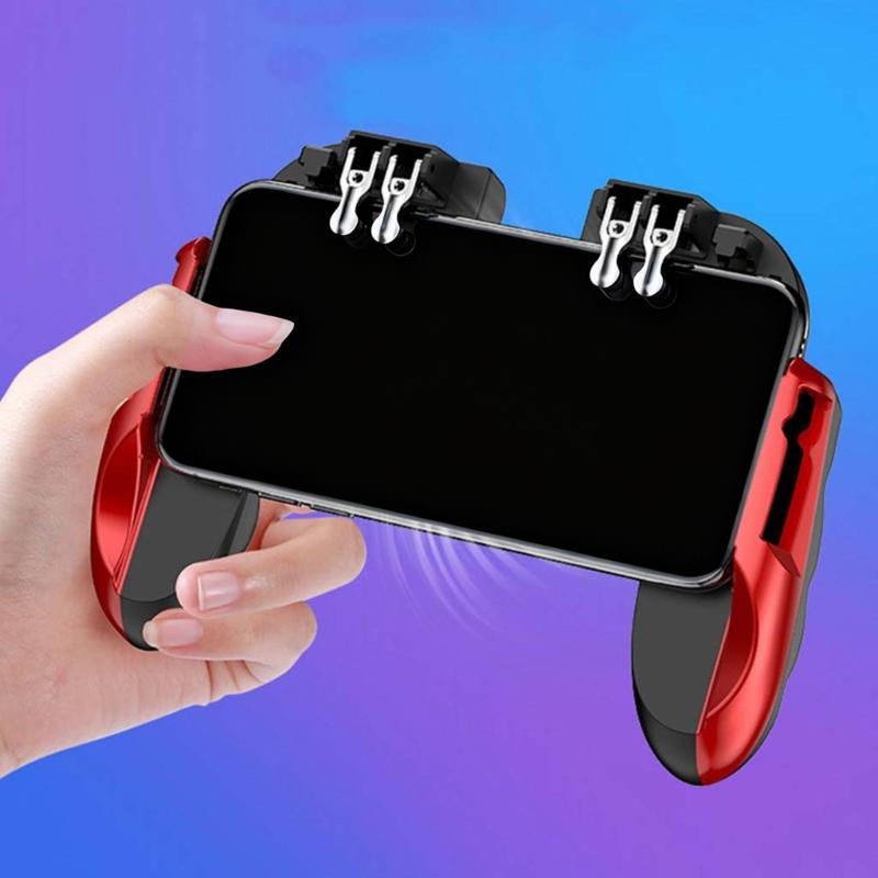 Verstellbarer Mobile Game Controller Vier-Finger-Verbindung Mobile Gaming Trigger 4 Falke Verstellbare Halterung Stecker und für