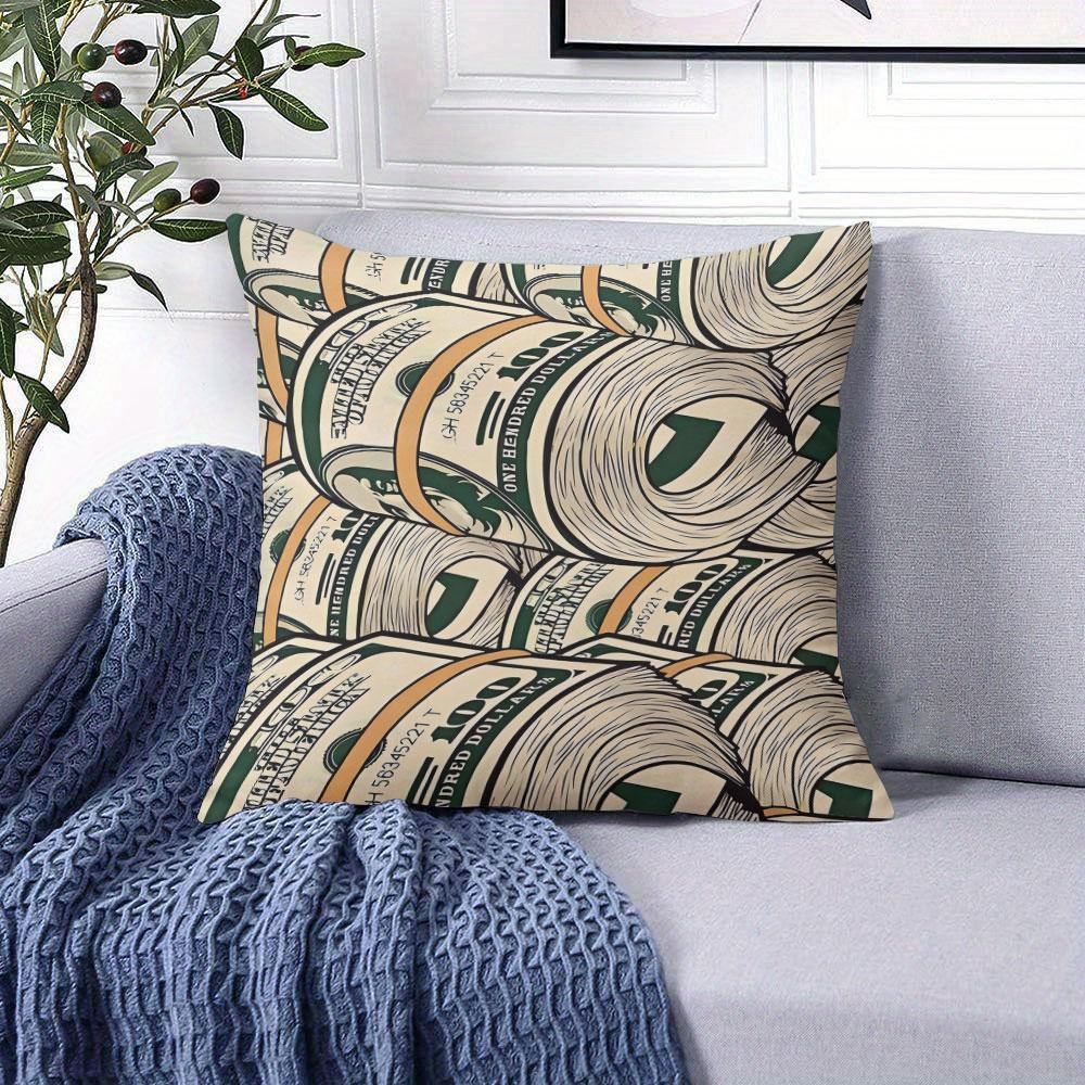 Cash Roll square Jacquard Pillow Cover for Sofa Office Waist Cushion Cover Home Decorative Pillowcase