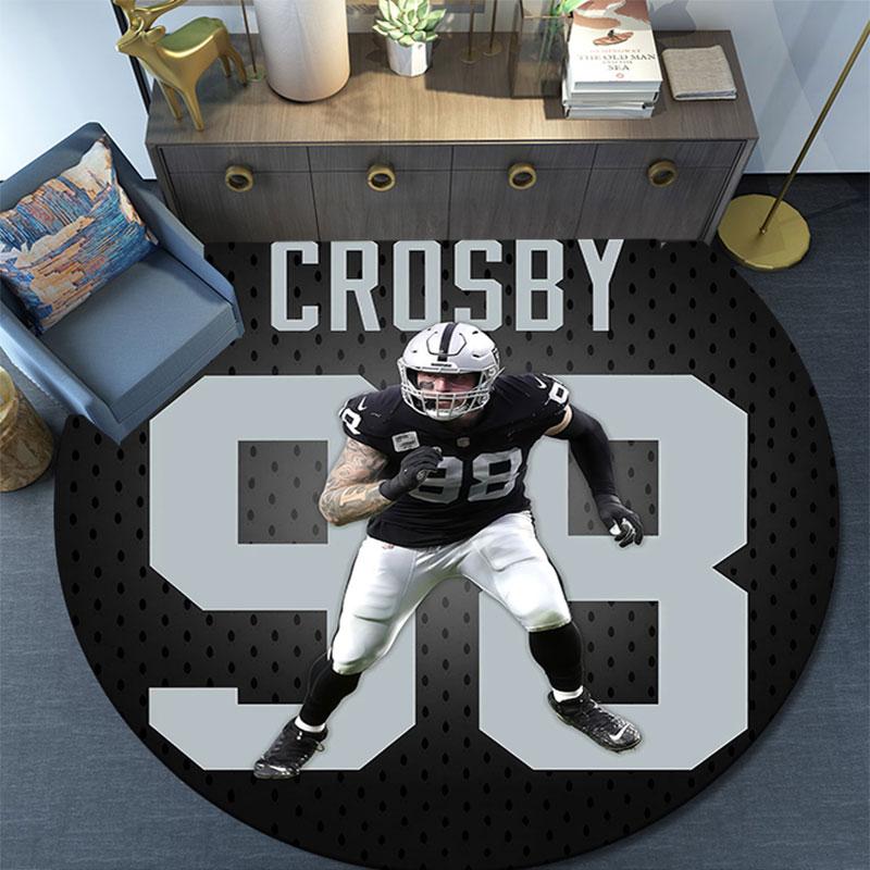 Crosby Art Pattern Round rug,Carpet Rug for Living Room Bedroom Playroom ,Non-slip Floor Mat,Holiday Gifts and Birthday Gifts.