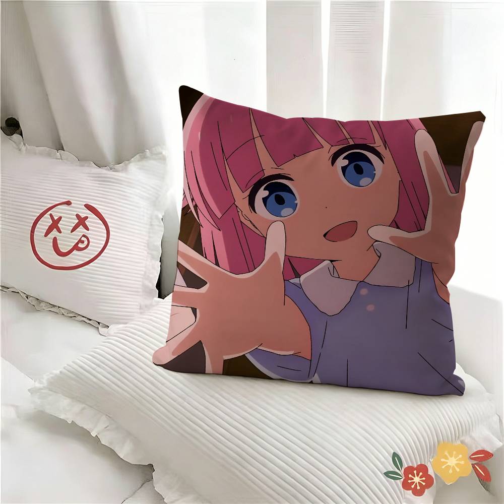 pc Popular Anime Bocchi The Rock Pillow Case Fashion Square Pillowcase Bedroom Sofa Room Ins Decoration Leisure