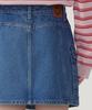 COVERNAT WOMAN Cargo Denim Mini Skirt Blue