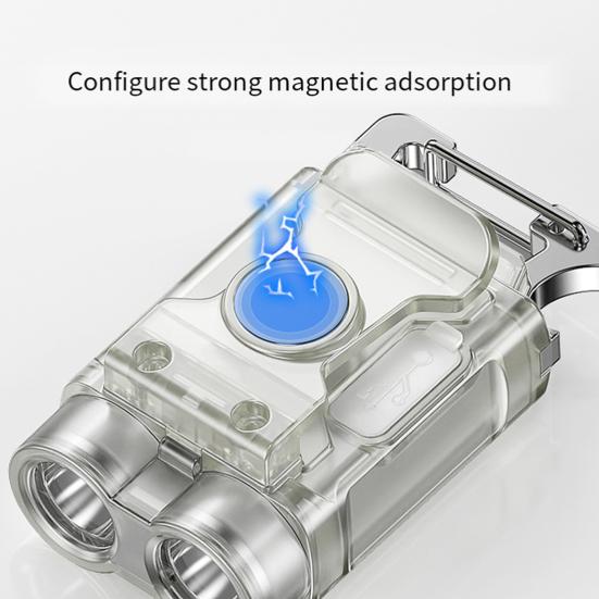 Super Bright Rechargeable Keychain Mini Work Flashlight Widely Used Compact Size Portable Pocket LED Torchlight Bottle Opener