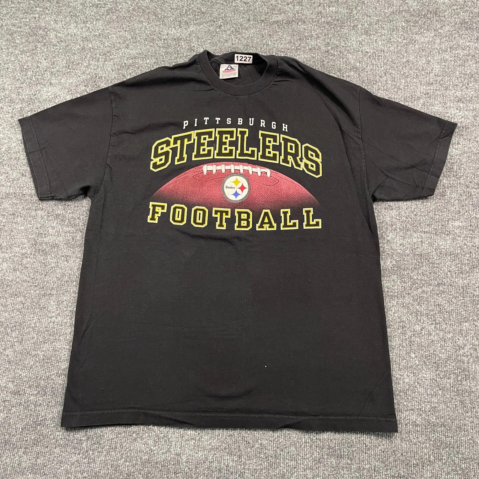 Vintage 90s Pittsburgh Steelers Football Shirt XL 23x29 Black L