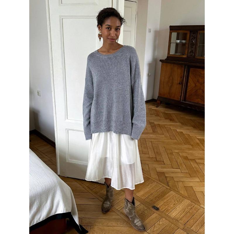 Women's Autumn and Winter Glossy Elegant Pleated Mid-length Half-body Skirt