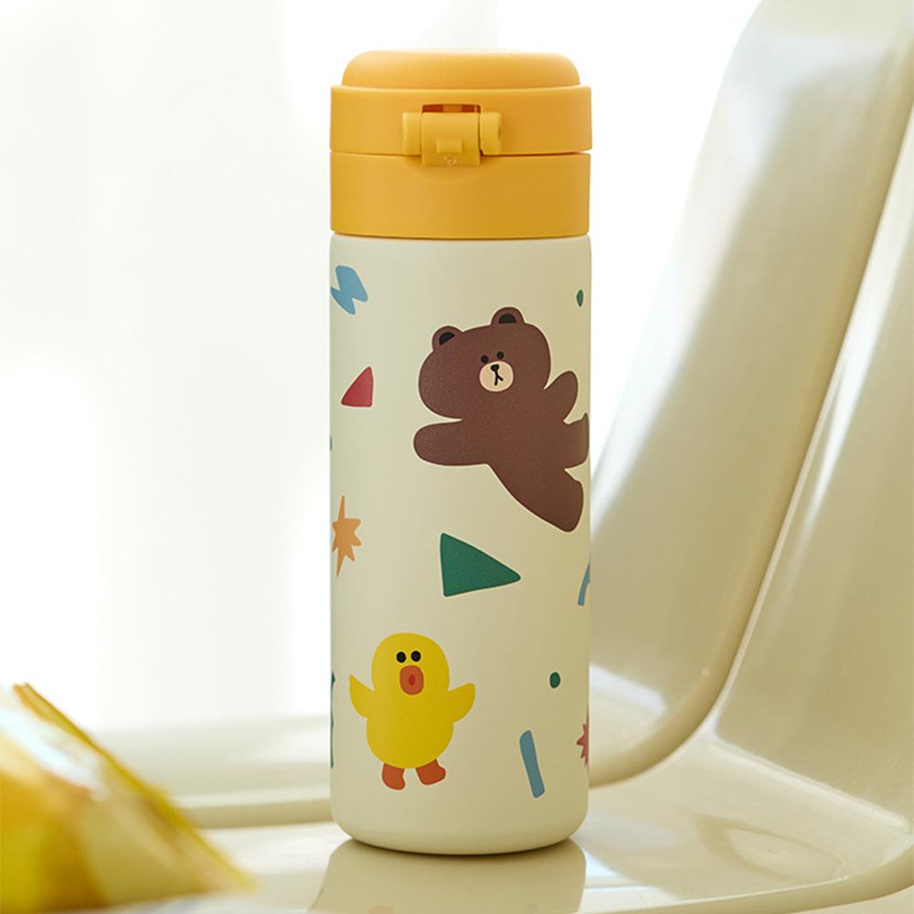 Line Friends Brown Picnic One-Touch Tumbler (420ml)