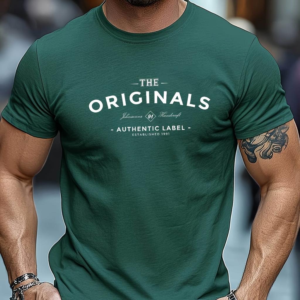 T-shirt Unisex Larga 100% Cotone Traspirante Casual Moda Stampa Lettere Manica Corta Girocollo