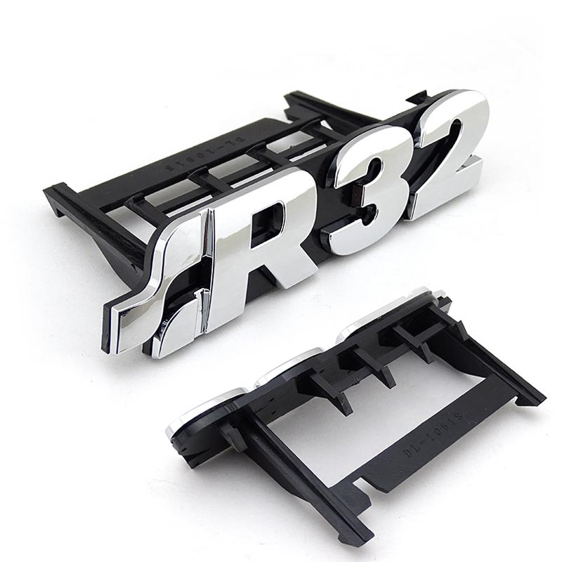 ankfz6 3d R32 Front Grill and truck Badge Emblem for VW Golf MK4 MK5 GOLF 4 Golf 5 R32 Boot Logo Sticker 1999-2008