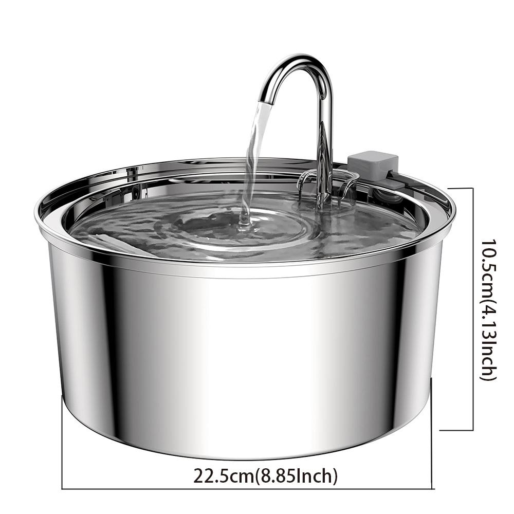 Stainless Steel Wireless Recharging Sensor Auto Dogs Water Drinking Fountain For Cats Dog Drinker 3L 5V USB Pet Dispenser Bowl