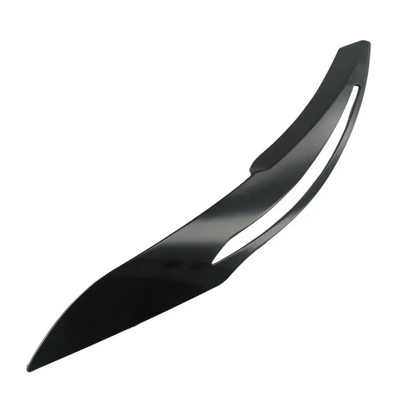 2pcs Black Car Headlight Eyebrows Trims For BMW 1 Series F20 F21 Pre 2011-2014 LCI Headlamp Eye Lid Covers Car Accessories