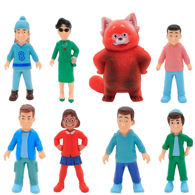 

8 шт. Красные фигурки кукол Панда Игрушка для детей День рождения Коллекционный подарок