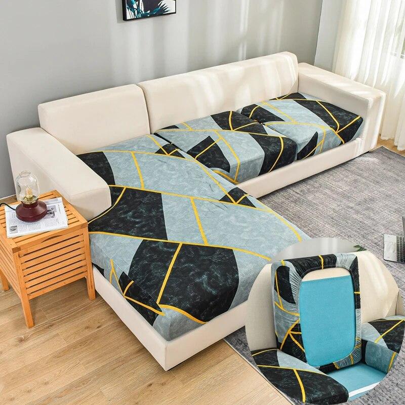 1 Stück Stretch Couchkissenbezüge Sofasitzkissenbezüge Rutschfester Möbelschutz Ersatz für Einzelkissen