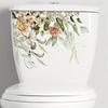 1pc Plant Toilet Sticker, Fresh Flowers Decals, Removable Waterproof Stickers, Vinyl Sticker, Suitable For Decorating Toilets An