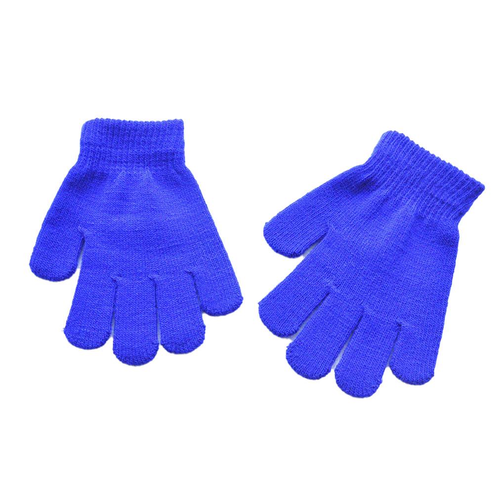 1 Pair Kids Gloves Exquisite Keeping-warm Children Gloves Practical Simple Clothes Accessory with Solid Color for Winter Wear