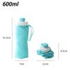 600Ml Silicone For Sports Tumbler Leak Proof Reusable Collapsible Water Bottles Foldable