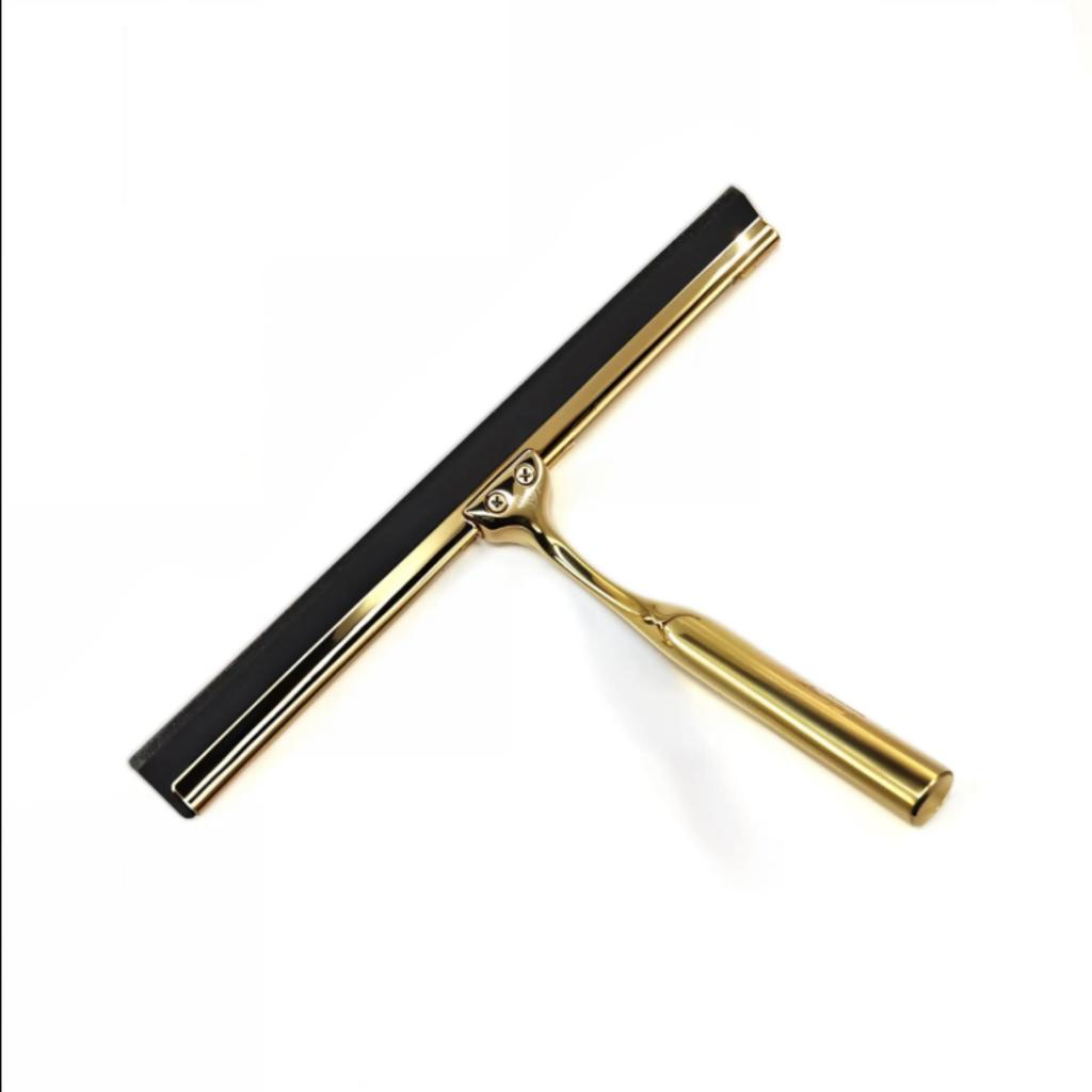Squeegee for Windows, Water Vapor, Mirror Cabins with a Handle, Metal, Gold Hook