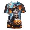 Halloween Men's T-Shirts Vintage 3D Print Summer Short Sleeve Y2k T-Shirt Loose Casual Summer Tops Trendy Fashion Men's Clothing