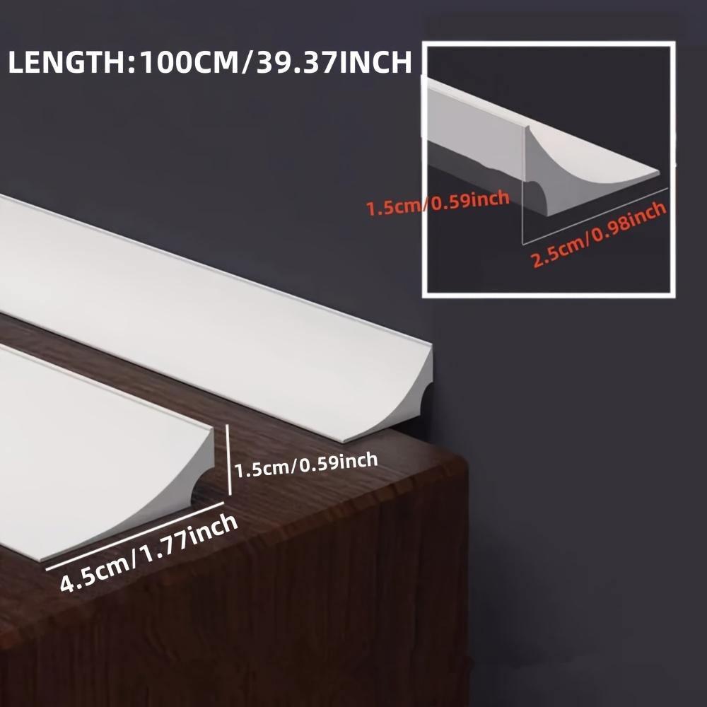 1pc1m/39.37 Inch Self-adhesive Waterproof Strip, Decorative Waterproof Strip for Dry Wet Separation Sealing Seam