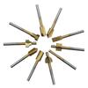 10-Piece Titanium Coated High-Speed Steel Slotting Cutter Set for Woodworking & Engraving