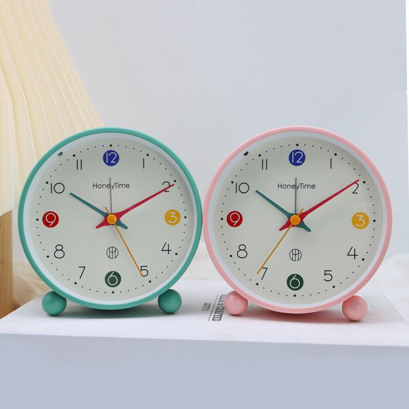 Children's Small Alarm Clock Girl Mute Boy Desktop Get Up Artifact Clock Student with Special Learning Clock Early Education