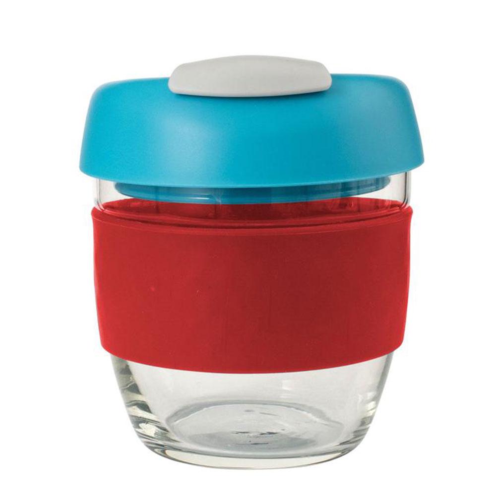 Avanti Glas Wiederverwendbarer Go Becher 355mL rot/meergrün