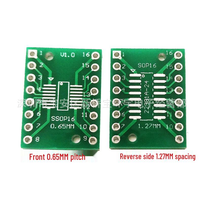 SOP/SSOP/TSSOP Test Adapter Board: 8, 14, 16, 20, 24, 28, 56-Pin PCB