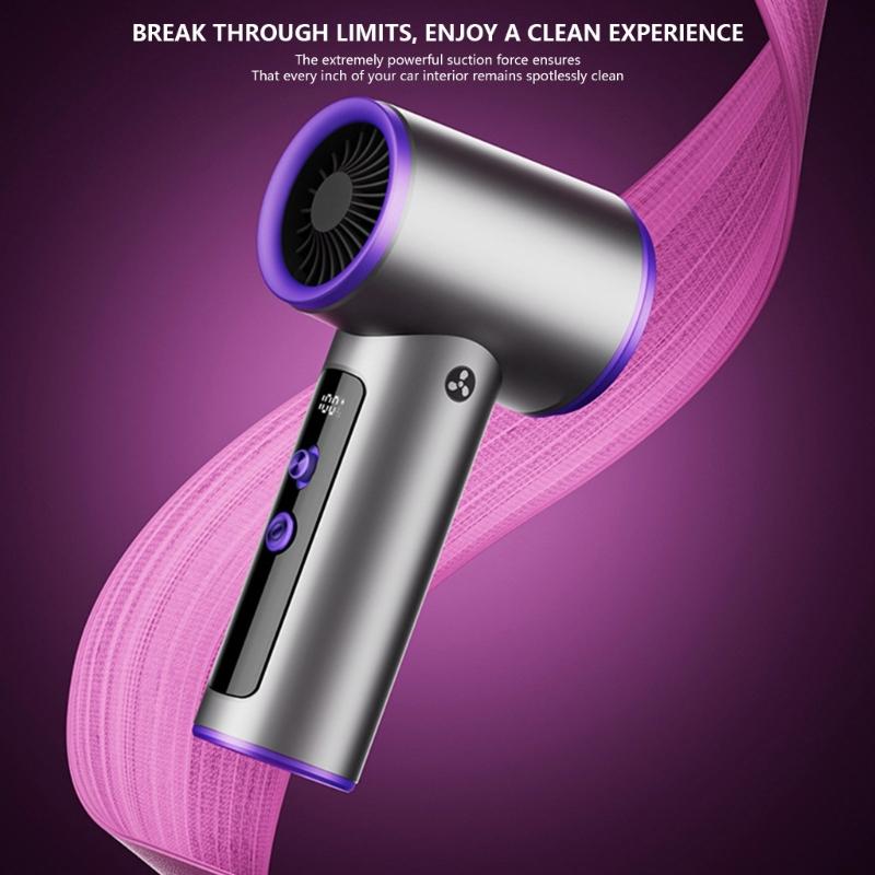 Upgrades 2 in 1 Blower And Vacuum Cleaner with 75000RPM Motor 12000PA Suction HEPA Filter System LED Light for Car Home