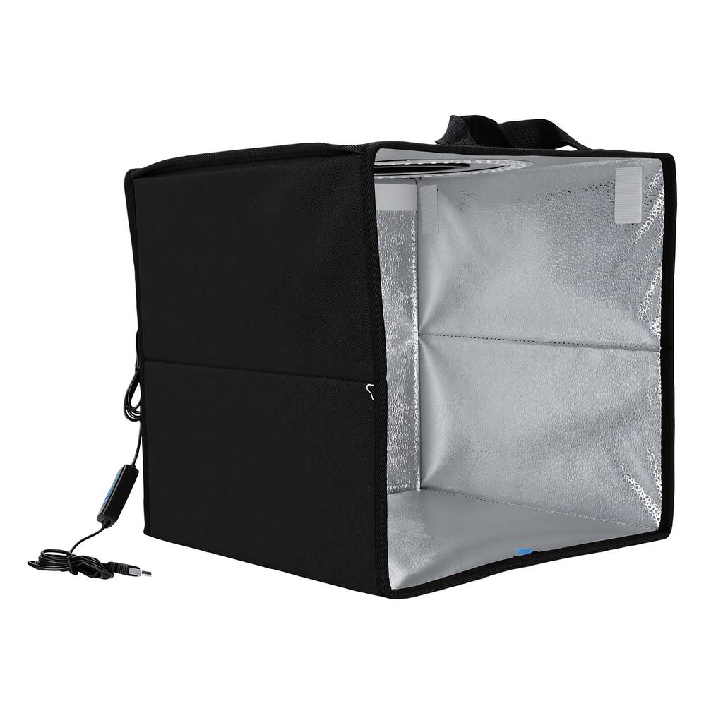 Photography Light Box 12x12 Inch Professional Dimmable Photo Studio Light Box with 6 Backdrops with 120 Light Beads for