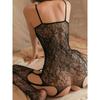 One-piece Seductive Full-Body Fishnet Bodystocking Sleeveless Cut Out Design For Women's Sexy Undies Crotchless Bra Garter Belt