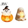 Halloween Party Atmosphere Light Cute Up Ghost Decoration, Small Statue Night Light, Indoor Tabletop Resin Table Decoration for Indoor, Kitchen Tiered