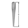 Column Base, Driven-in Sleeve 101x101x750mm, 1.8mm Thick, POLLMANN for Columns