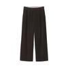 MUJI Women's Cotton Blend Corduroy Pleated Wide-Leg Pants