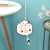 Japanischer Glückskatzen-Keramik-Windspiel Keramik Raumwand-Anhänger Handyzubehör