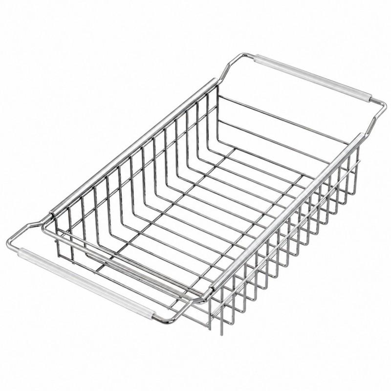 Stainless Steel Expandable Sink Rack Kitchen Counter Drain Drying Storage Of Vegetables Dishes Utensils