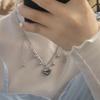 Punk Tassel Heart Pendant Necklace for Women Girls Gothic Sweet Cool Coarse Clavicle Chains Y2k Accessories Jewelry