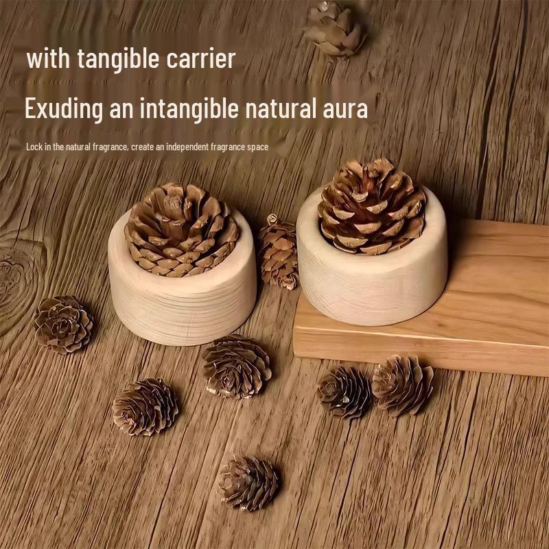 Pinecone Wood Diffuser: Flameless Floral Scent for Home & Bedroom