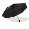 1pc Skulls Flames Automatic Folding Umbrella, Sturdy And Durable Automatic Folding Umbrella with 8 Ribs, Convenient for Outdoor Use199
