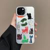 Creative Art Color Cats Laser Phone Case For iPhone 14 13 12 Mini 11 Pro Max 15 16 Pro Max Plus Shockproof Protective Back Cover