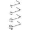 316L Stainless Steel Zircon Nose Stud and Ring Earrings - European & American Style, Hot-Selling Piercing Jewelry