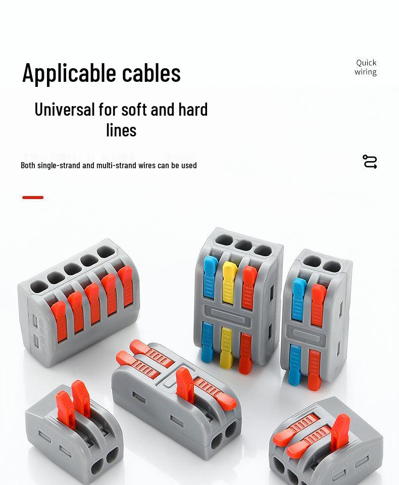 PCT Quick 2-in 2-out Waterproof Wiring Terminal 2-Position Plug-in Wire Connector