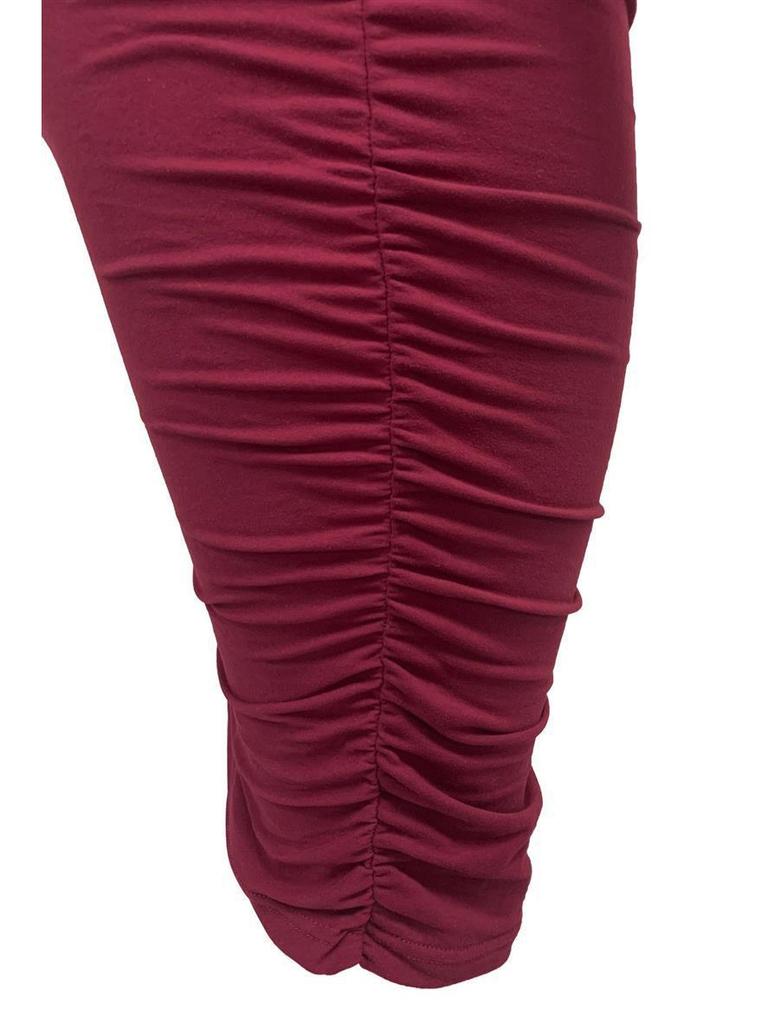 Xiaoyuan Women's Solid Color Sleeveless Bodycon Ruched Dress - Spring/Summer Collection