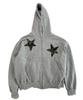 Sk8Er Rock Star Napping Sweat Hood Zip-Up ((Melange Gray))